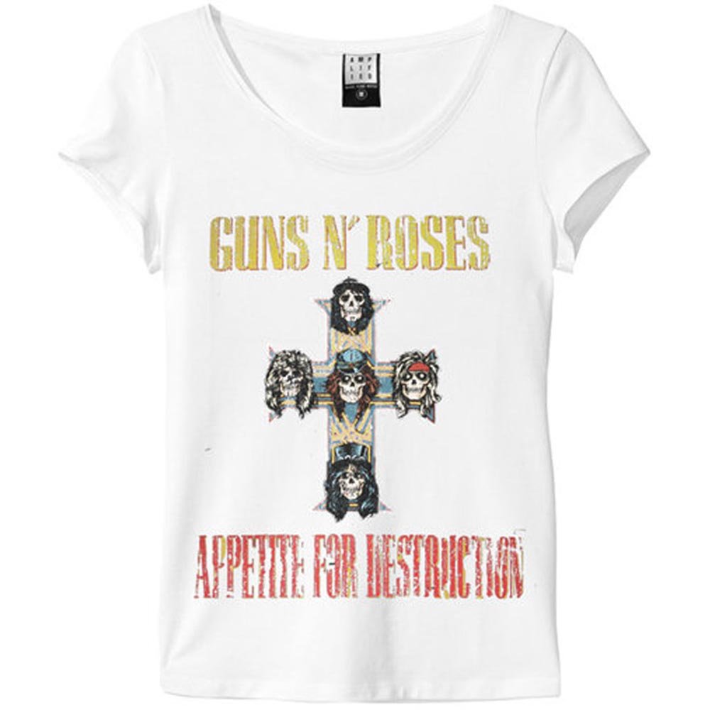 GUNS N ROSES ガンズアンドローゼズ (結成 40周年 ) - APPETITE FOR DESTRUCTION / Amplified( ブランド ) / Tシャツ / レディース - PGS